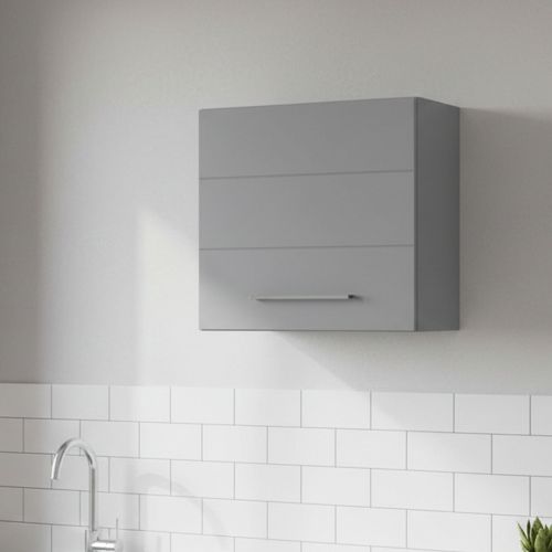 Dispensa da Cucina Grigio un Cassetto un Ripiano 60x30x57h cm, 2 Vani - Moiola