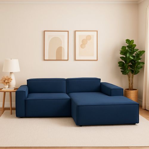 Divano 2 posti blu 220x170x70h cm - Amuleto