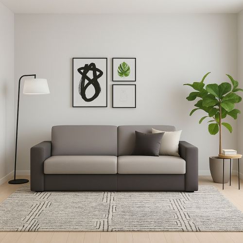 Divano 2 posti grigio e antracite 180x95x90h cm - Azzurrite