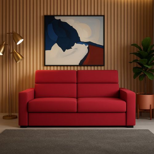 Divano 2 posti rosso 200x95x100h cm - Letino