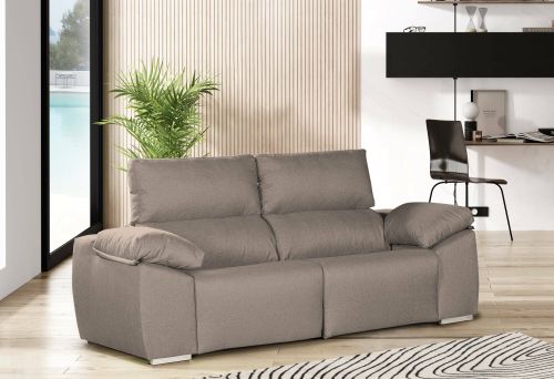 Divano 2 posti tortora 160x100x100h cm - Astrice