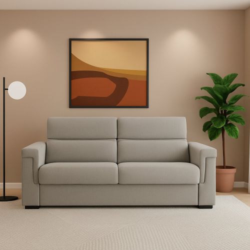 Divano 2 posti tortora 185x95x100h cm - Lapio