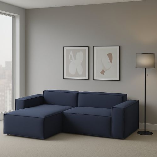 Divano 4 posti blu 240x170x70h cm - Assurte