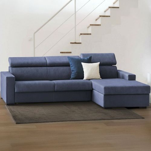 Divano 4 posti blu 260x95x85h cm - Angera