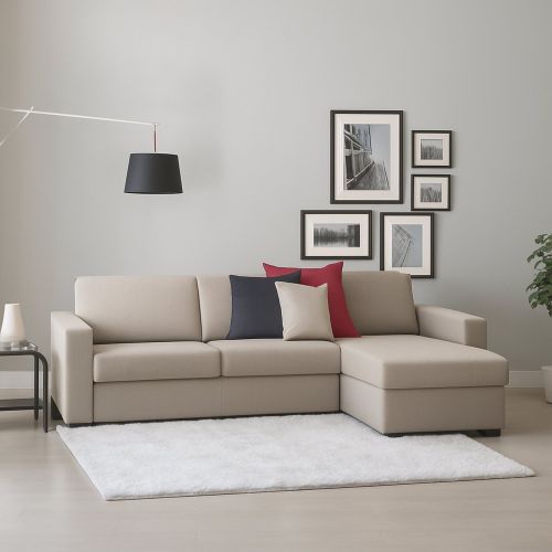Divano 4 posti tortora 260x95x90h cm - Azechiele