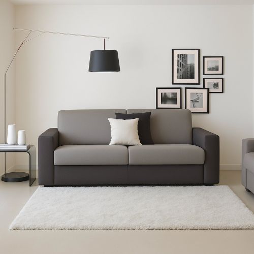 Divano angolare grigio e antracite 200x95x90h cm - Larimar