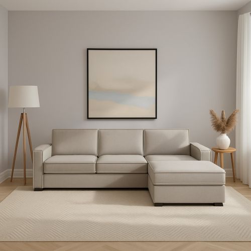 Divano angolare tortora 280x95x90h cm - Ametrino