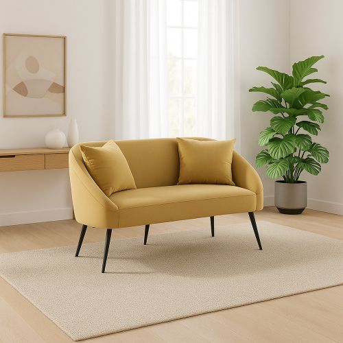 Divano classico marrone e nero 137x69x79h cm - Pittari