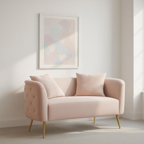 Divano classico rosa 127x74x71h cm - Cappa