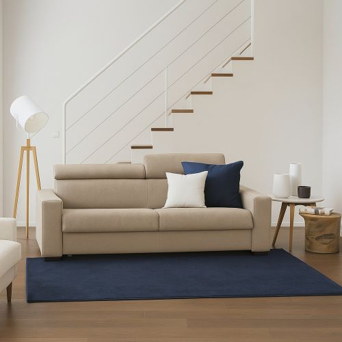 Divano con braccioli beige 160x95x85h cm - Nukualofa