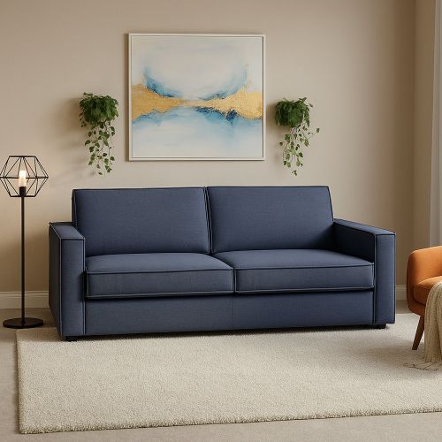 Divano con braccioli blu 180x95x90h cm - Ayramah