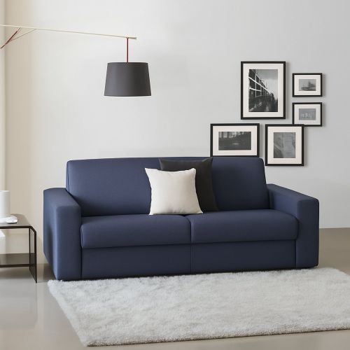 Divano con braccioli blu 200x95x90h cm - Larimar