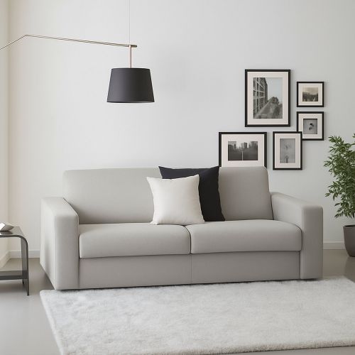 Divano con braccioli grigio 180x95x90h cm - Cianite