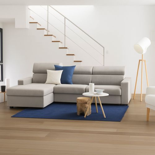Divano con braccioli tortora 280x95x85h cm - Akela