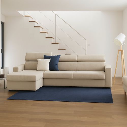 Divano con penisola beige 280x95x85h cm - Akela