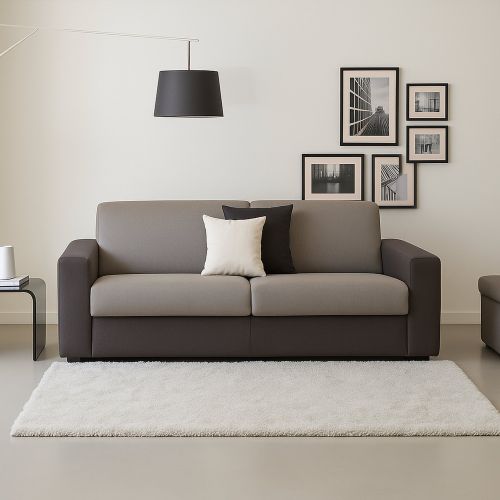 Divano con penisola grigio e antracite 220x95x90h cm - Ayta