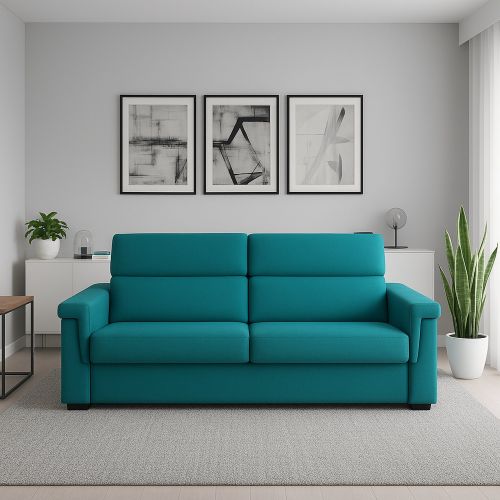 Divano design azzurro 205x95x100h cm - Flaibano