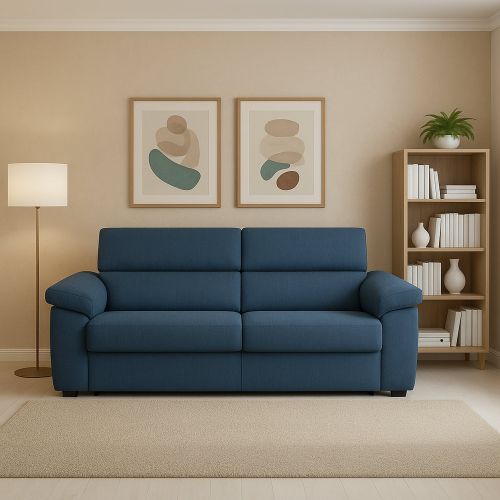 Divano design blu 185x95x100h cm - Pisogne
