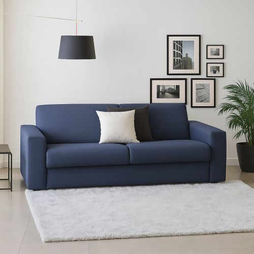 Divano design blu 200x95x90h cm - Azier