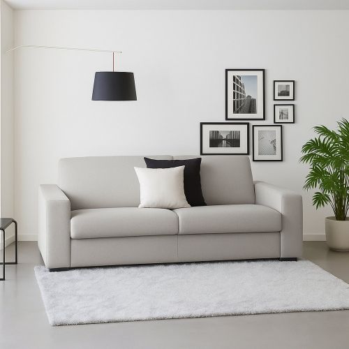 Divano design grigio 200x95x90h cm - Azier