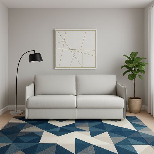 Divano design grigio chiaro 160x95x90h cm - Monleale