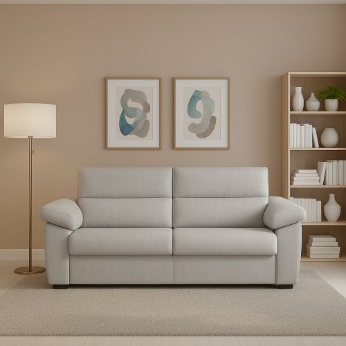 Divano design grigio chiaro 185x95x100h cm - Pisogne