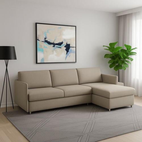 Divano design tortora 260x160x90h cm - Posina