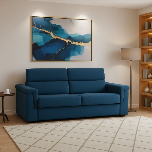 Divano elegante blu 185x95x100h cm - Lapio