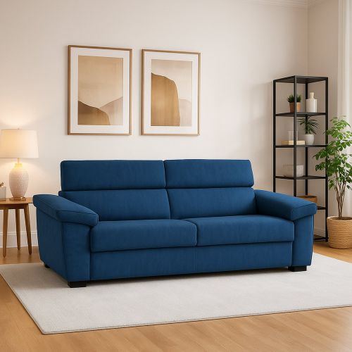 Divano elegante blu 205x95x100h cm - Gorreto