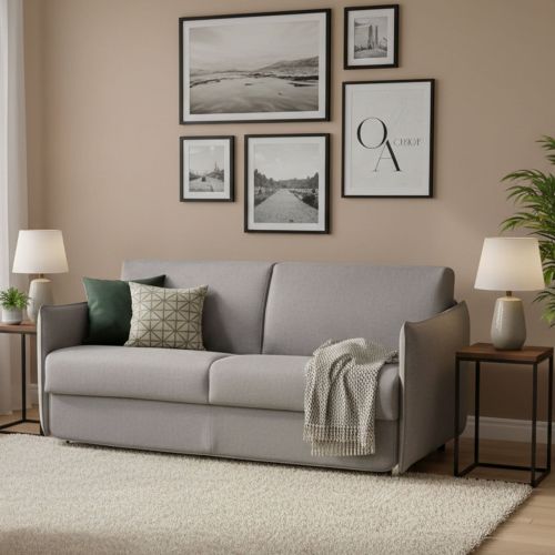 Divano elegante grigio 180x95x90h cm - Varedo