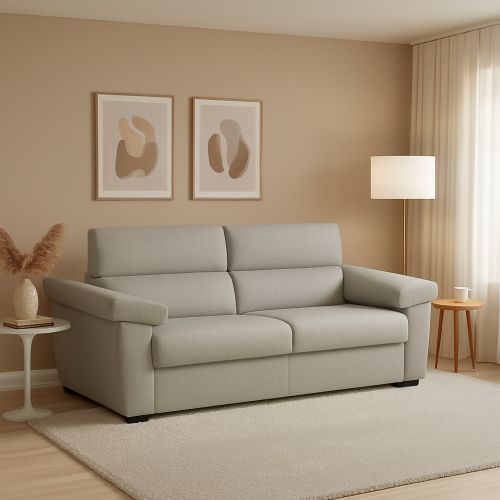 Divano elegante grigio chiaro 225x95x100h cm - Giffone
