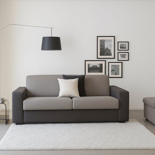 Divano elegante grigio e antracite 180x95x90h cm - Cianite
