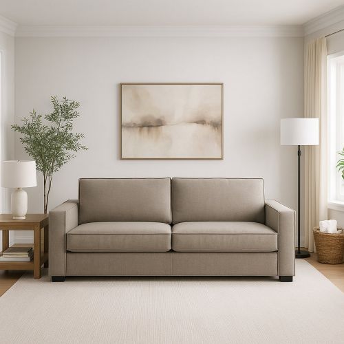 Divano elegante tortora 180x95x90h cm - Arki