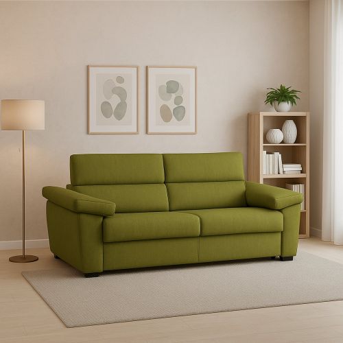Divano elegante verde 205x95x100h cm - Gorreto