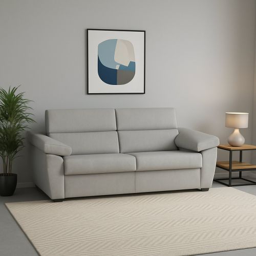 Divano fisso 2 posti Gorreto, 205x95 h100 cm, Beige