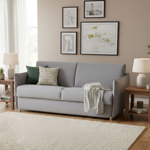 Divano fisso 2 posti Monleale, 160x95 h90 cm, Grigio