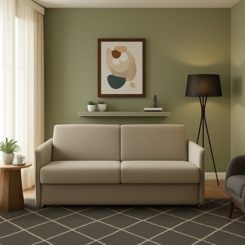 Divano fisso 3 posti Severo, 200x95 h90 cm, Tortora