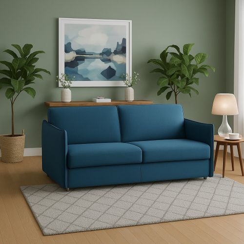 Divano lavabile blu 200x95x90h cm - Severo