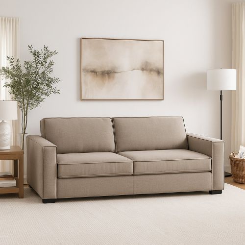 Divano lavabile tortora 180x95x90h cm - Ayramah