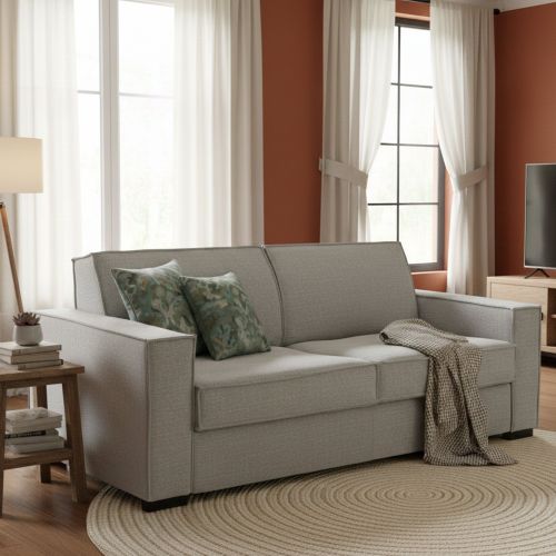 Divano letto 2 piazze grigio 160x95cm - Alk