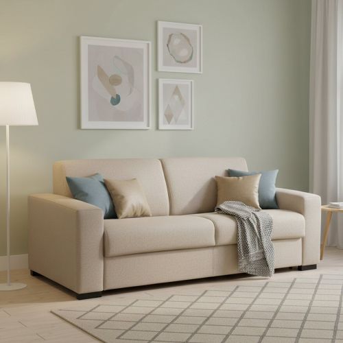 Divano letto 2 posti beige 160x95cm - Alcatraz