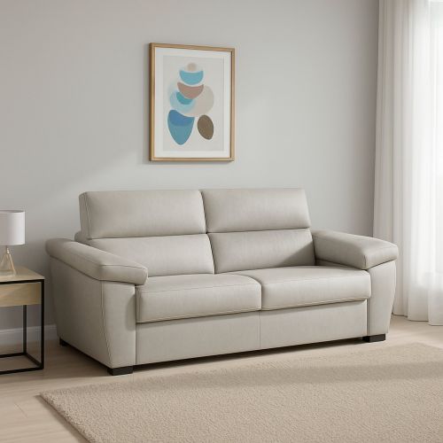 Divano letto 2 posti beige 205x95cm - Fisciano