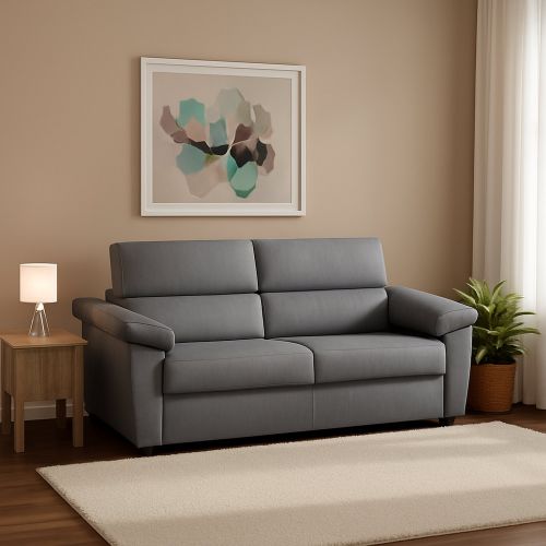 Divano letto 2 posti Contrada, 205x95 h100 cm, Grigio