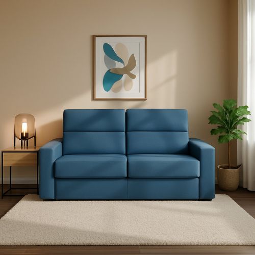 Divano letto 2 posti Ecate, 200x95 h100 cm, Blu