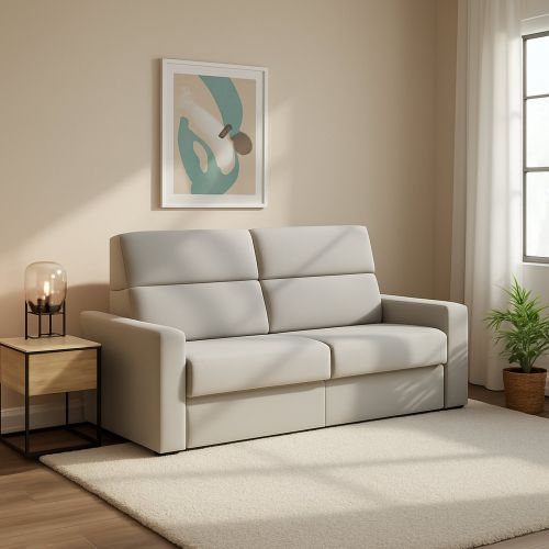 Divano letto 2 posti Ecate, 200x95 h100 cm, Grigio chiaro