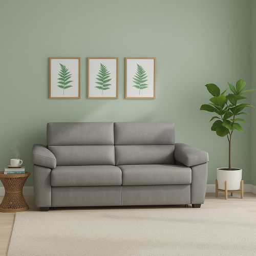 Divano letto 2 posti Fisciano, 205x95 h100 cm, Grigio