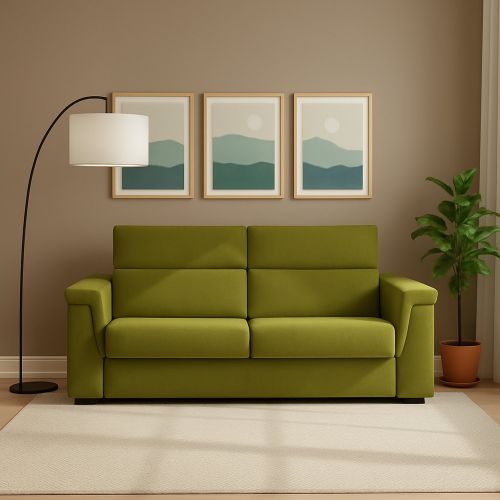 Divano letto 2 posti Rigolato, 185x95 h100 cm, Verde