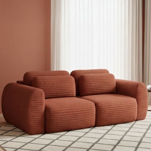Divano Letto 2 Posti Rosso Contenitore di Apertura a Libro 266x121 cm, Reclinabile - Golgi