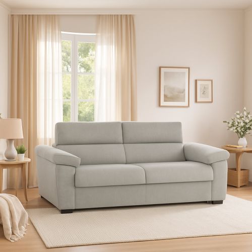Divano letto 2 posti Seui, 185x95 h100 cm, Beige