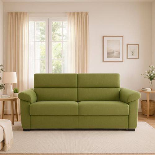 Divano letto 2 posti Seui, 185x95 h100 cm, Verde
